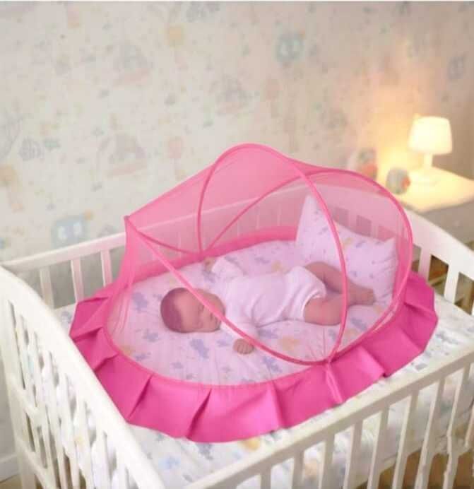 aasthanet Portable Popup Baby Mosquito Net – Foldable Infant Crib with Breathable Mesh Nylon Washable Kids Mosquito Net-picture-41