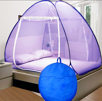 khanjan fashion fab Polyester Infants Washable PURPLE machhardani 6 by 8 mosquito net for w double bed machardani 7x7 mosqito Mosquito Net image 1