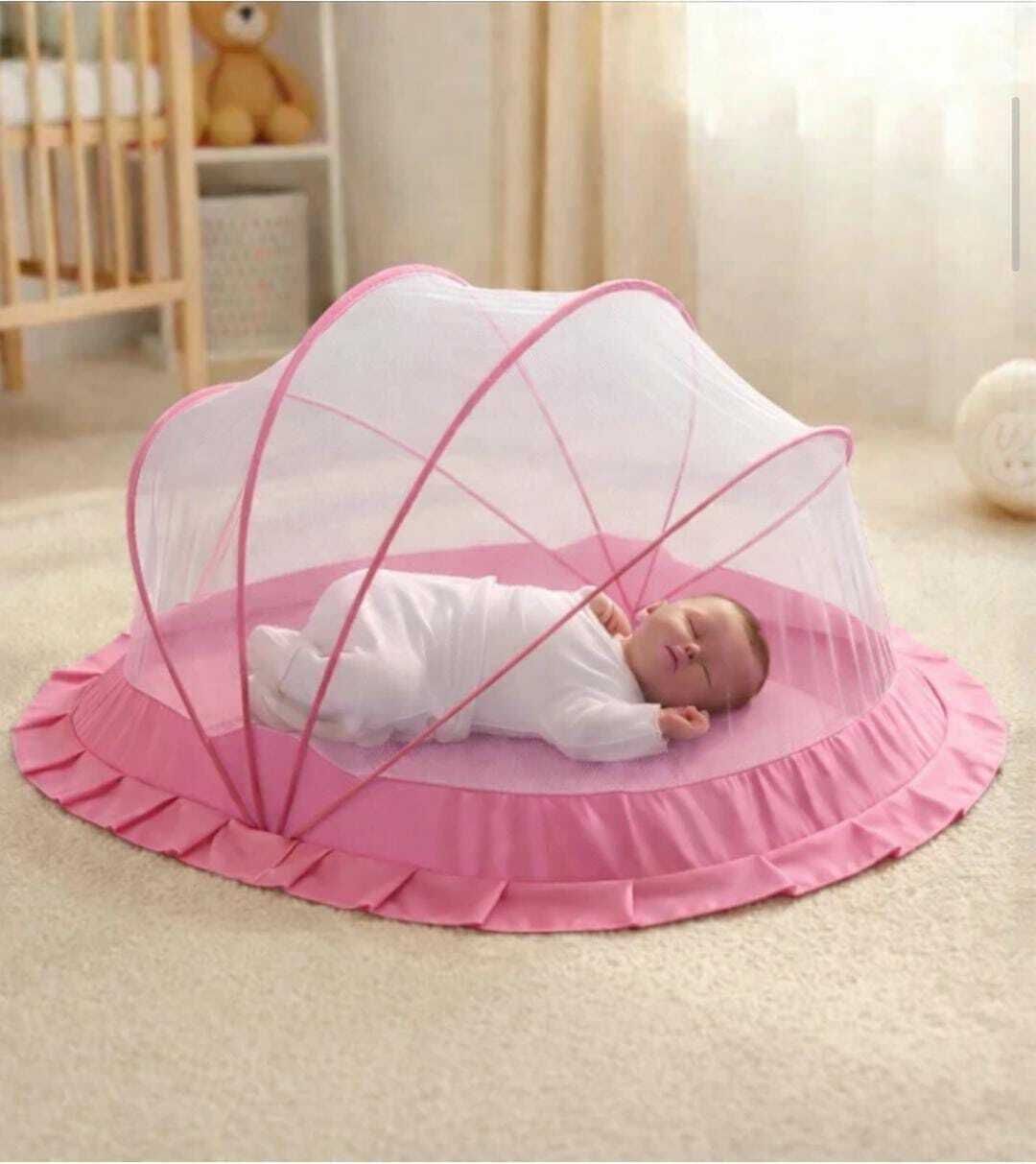 aasthanet Portable Popup Baby Mosquito Net – Foldable Infant Crib with Breathable Mesh Nylon Washable Kids Mosquito Net-picture-35