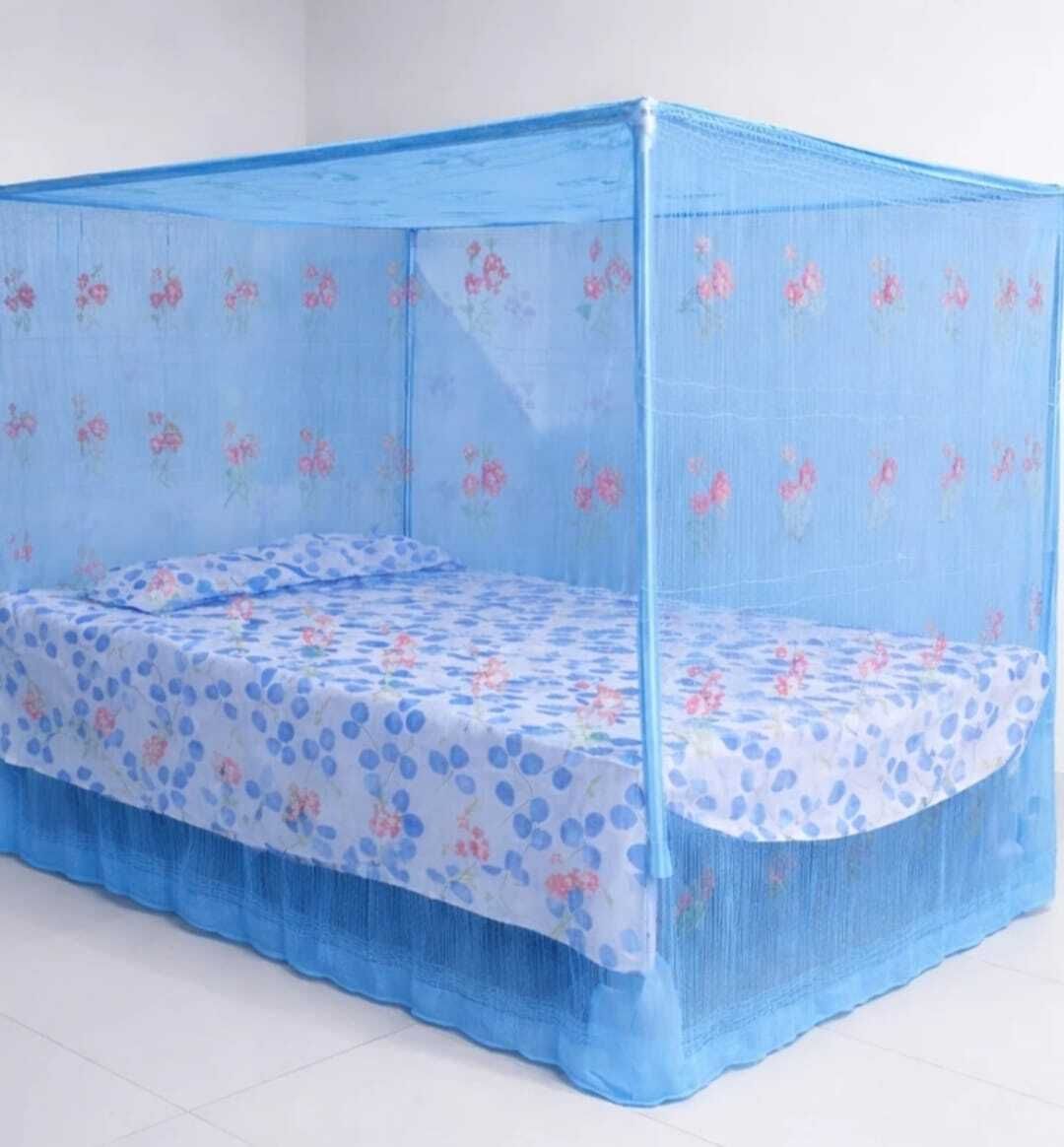 SH Hibicover 02 double bed mosquito and insect protection without stand hanging Cotton Washable Adults Mosquito Net-image-14
