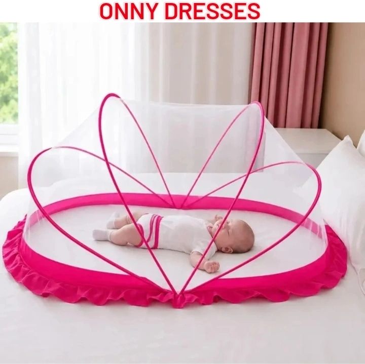 Baby mosquito net pink premium soft quality HDPE - High Density Poly Ethylene Kids Mosquito Net-image-36
