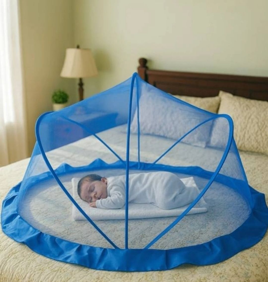 Baby tent mosquito net and very unique product and premium quality blue Polyester Washable Infants Mosquito Net-image-3