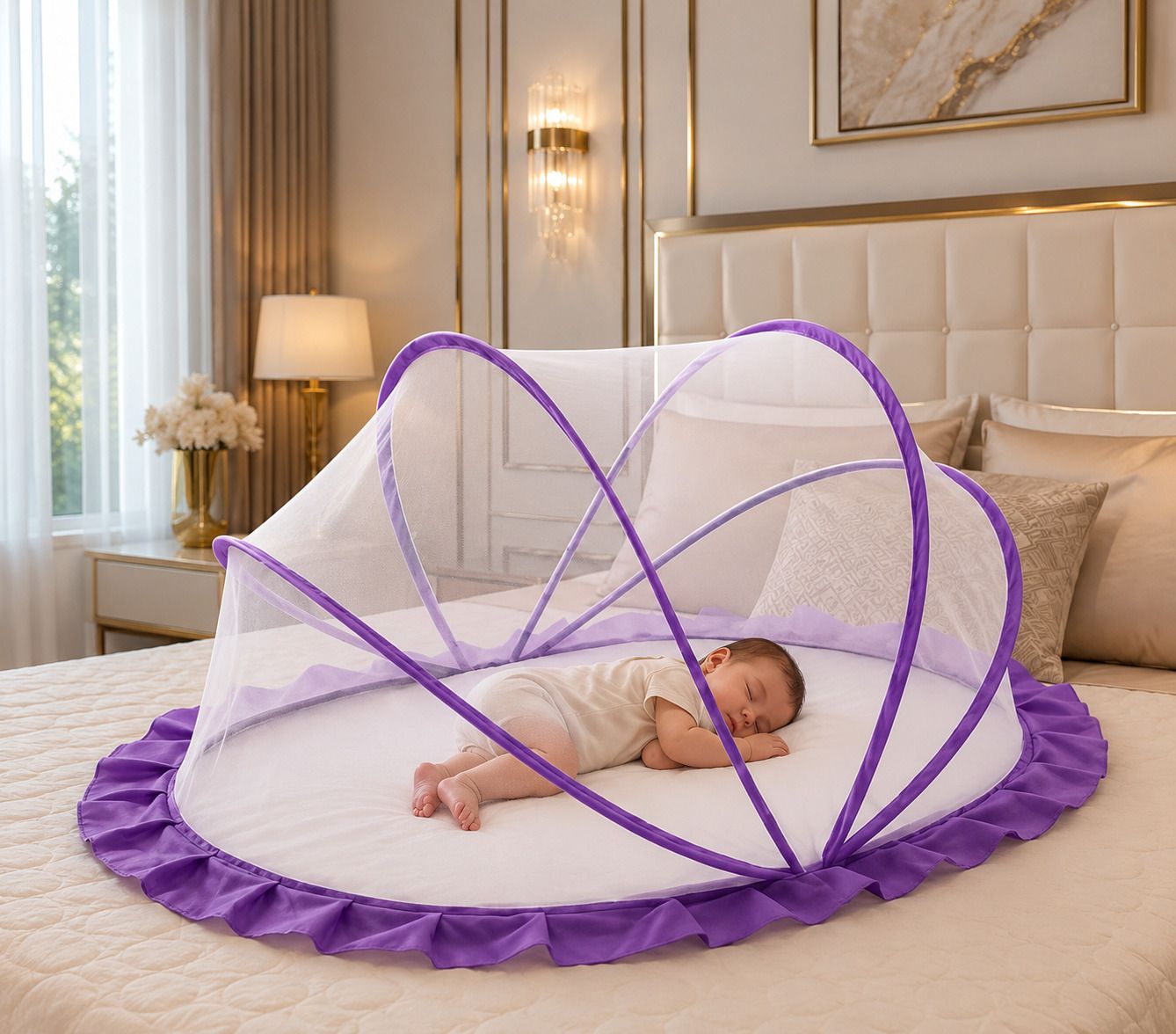 Baby Mosquito Net for Newborn & Infants | HDPE - High Density Poly Ethylene Washable Kids Mosquito Net-image-47
