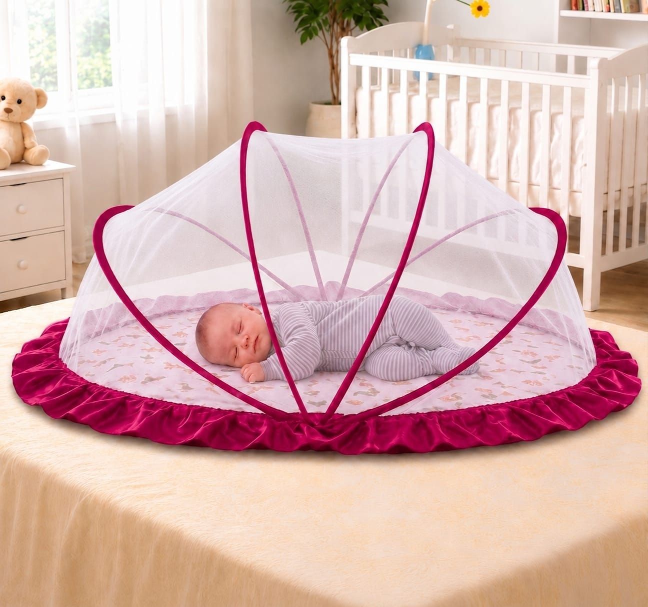 aansariq AANSARIQ_BABY_MOSQUITO_NET HDPE - High Density Poly Ethylene Washable Kids Mosquito Net-picture-12