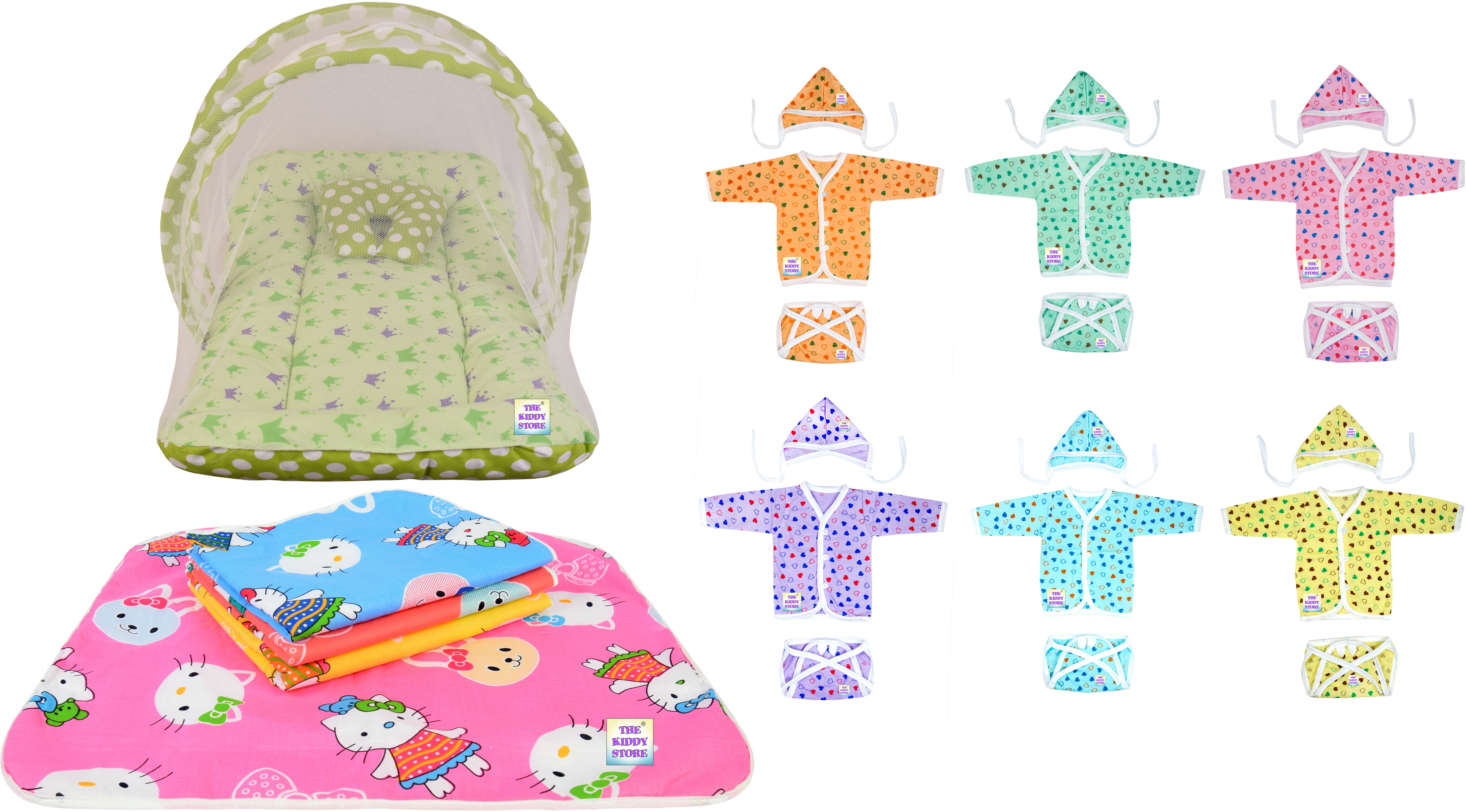 adore stuff Nylon Kids Washable Baby Bedding Set with Mosquito Net Mosquito Net image 1
