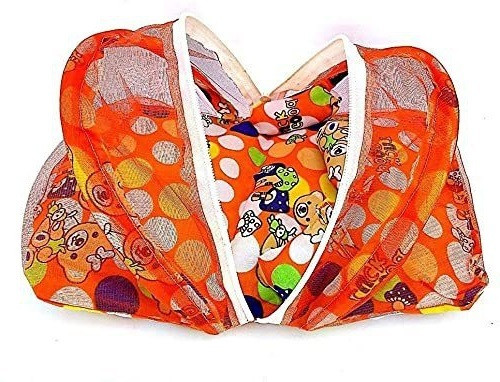 firmus Cotton Infants Washable Kanhaji NetBed with Mosquito Net for KanhaJi Small Krishna Ji (Size 0 to 3) Mosquito Net image 1