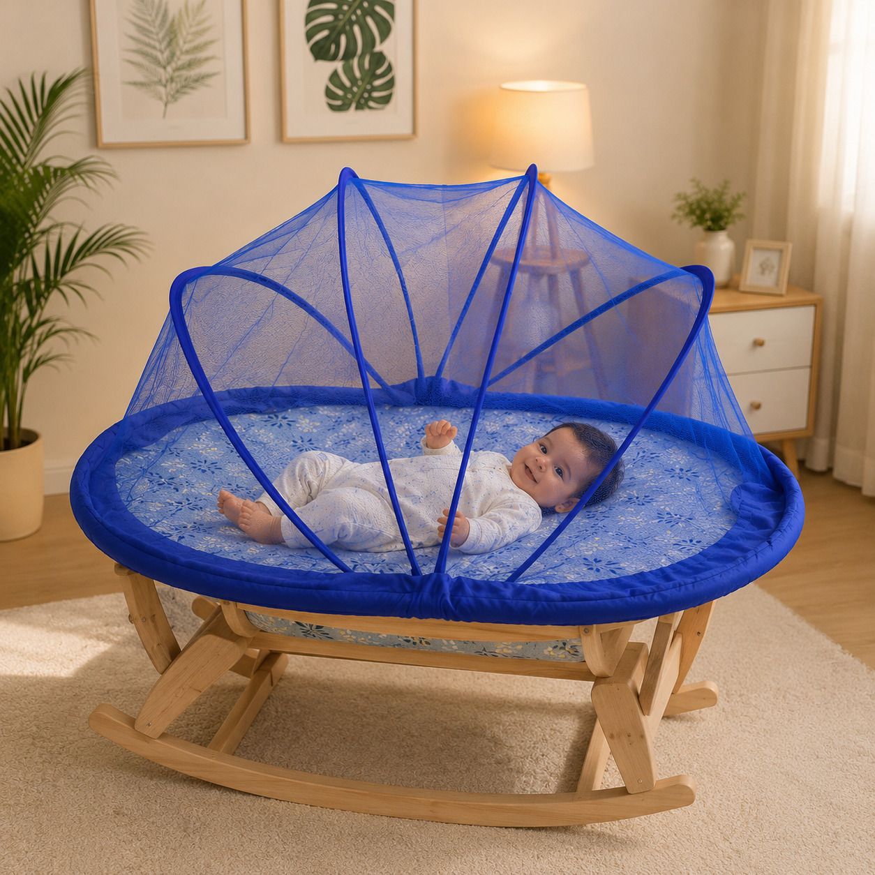 zerunel Baby Net Folding size 0 to 24 months HDPE - High Density Poly Ethylene Washable Kids Mosquito Net-picture-39