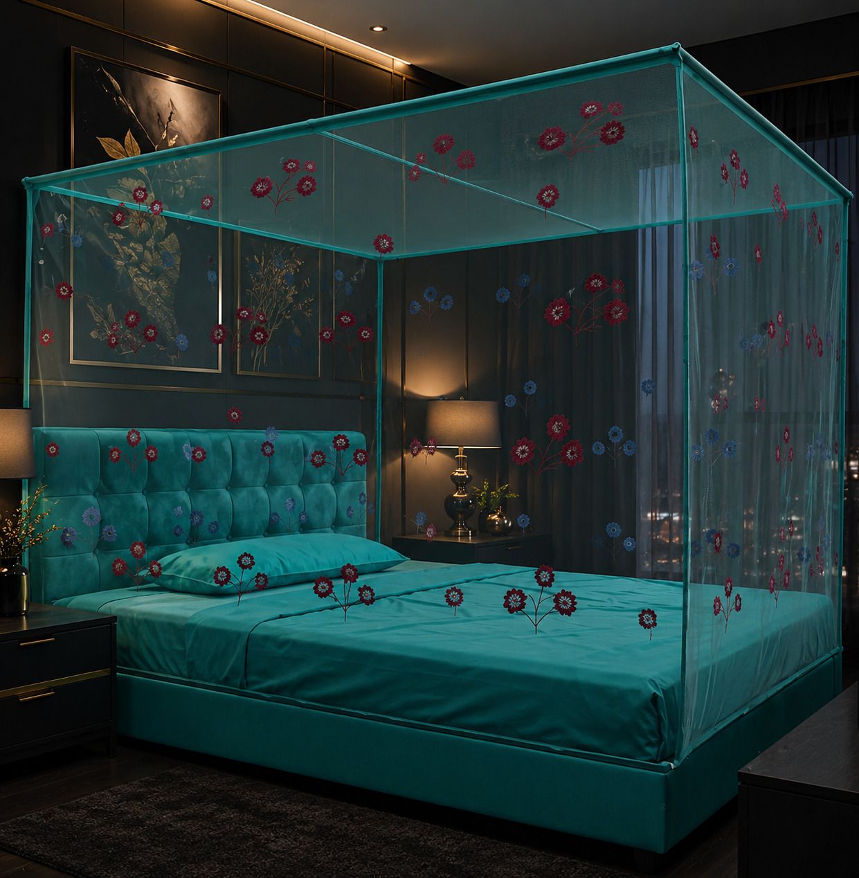 Double Bed (6×7 Feet) Mosquito Net HDPE - High Density Poly Ethylene Washable Adults Mosquito Net-image-25