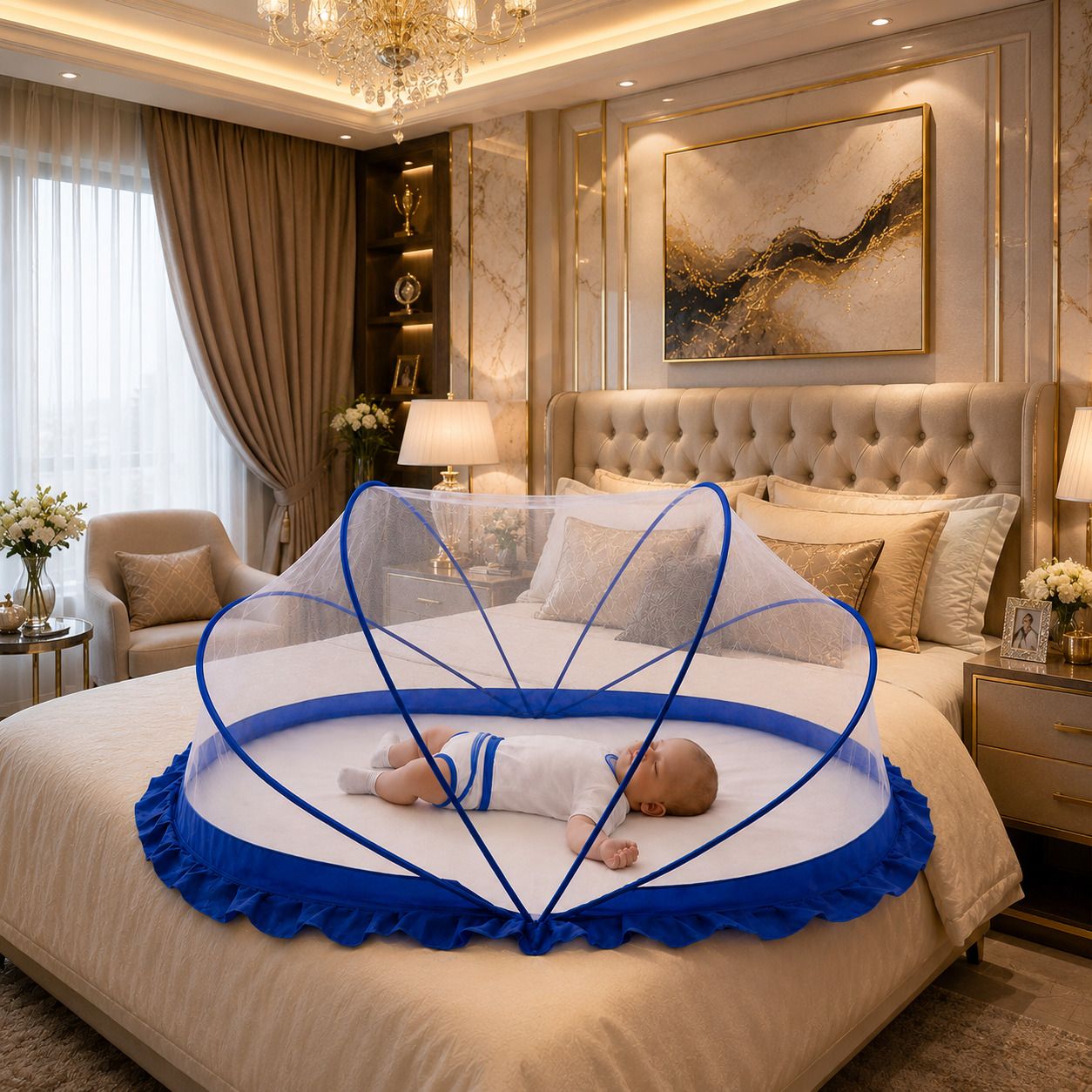 Pop up Baby Mosquito Net HDPE - High Density Poly Ethylene Washable Kids Mosquito Net-image-30