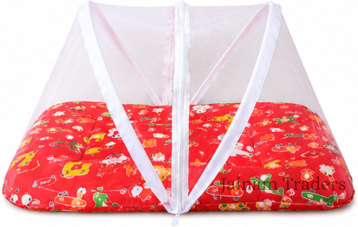 Zip Closure Foldable Baby Mosquito Net Bed with Soft Cotton Mattress Nylon Washable Infants Mosquito Net-image-43