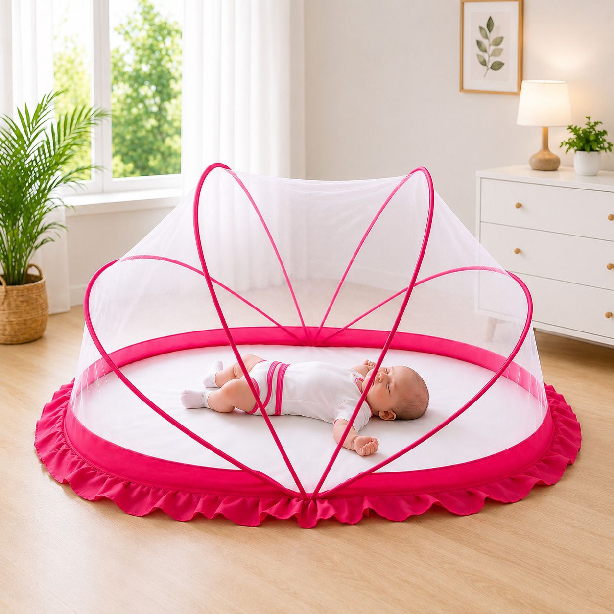 shruty enterprises Baby Mosquito Net (0 To 24) Month HDPE - High Density Poly Ethylene Washable Kids Mosquito Net-picture-11
