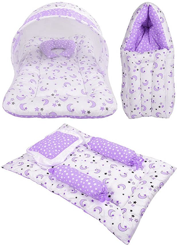 adore stuff Cotton Infants Washable Purple Mosquito Net-picture-21