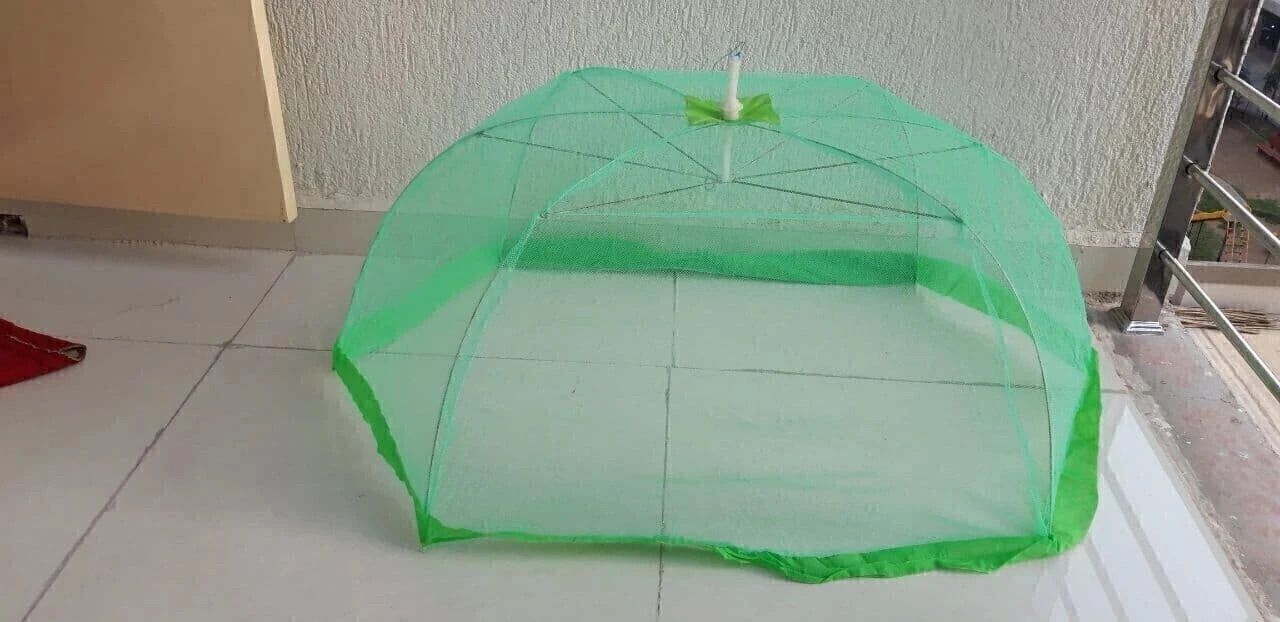 HDPE - High Density Poly Ethylene Infants Washable Foldable Mosquito Umbrella Net Mosquito Net