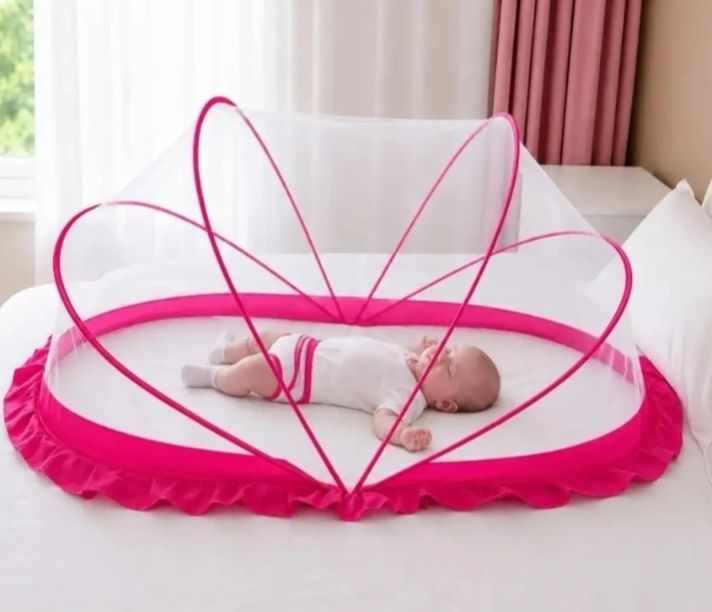 Foldable baby crib net. Polyester Washable Infants Mosquito Net-image-27