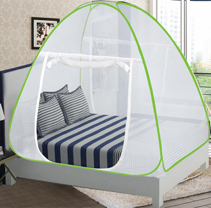 didhiti Polyester Kids Washable WHITE-FF-CCC tent mosquito net 8 8 machardani bat window mosquito net 5/5 feet Mosquito Net image 1