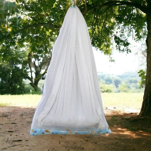 Cotton Infants Washable Ceiling Hung Mosquito Net for Baby Sleeping Plain C088 Mosquito Net-image-14