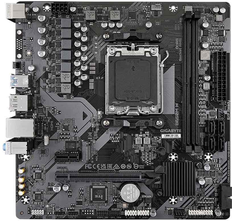GIGABYTE B650M H AMD Socket AM5 Supports AMD Ryzen™ 7000/ Ryzen™ 8000 Series Processors AM5Socket Micro-ATX AMD B650 Chipset DDR5 Motherboard for Desktop-image-30