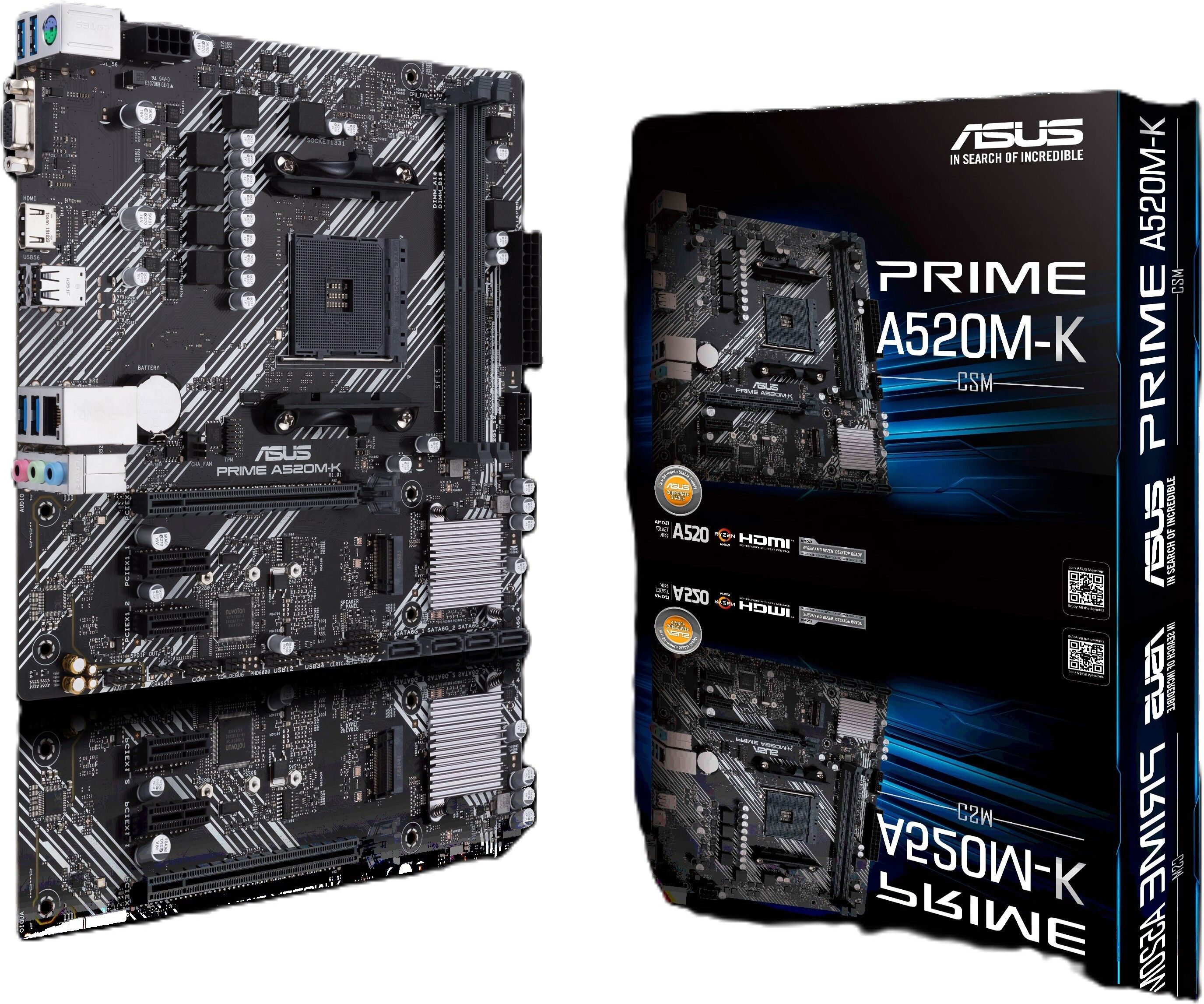 ASUS PRIME-A520M-K-CSM (Ryzen AM4) micro ATX motherboard with M.2 support AM4Socket Micro-ATX AMD A520 Chipset DDR4 Motherboard for Desktop-image-3