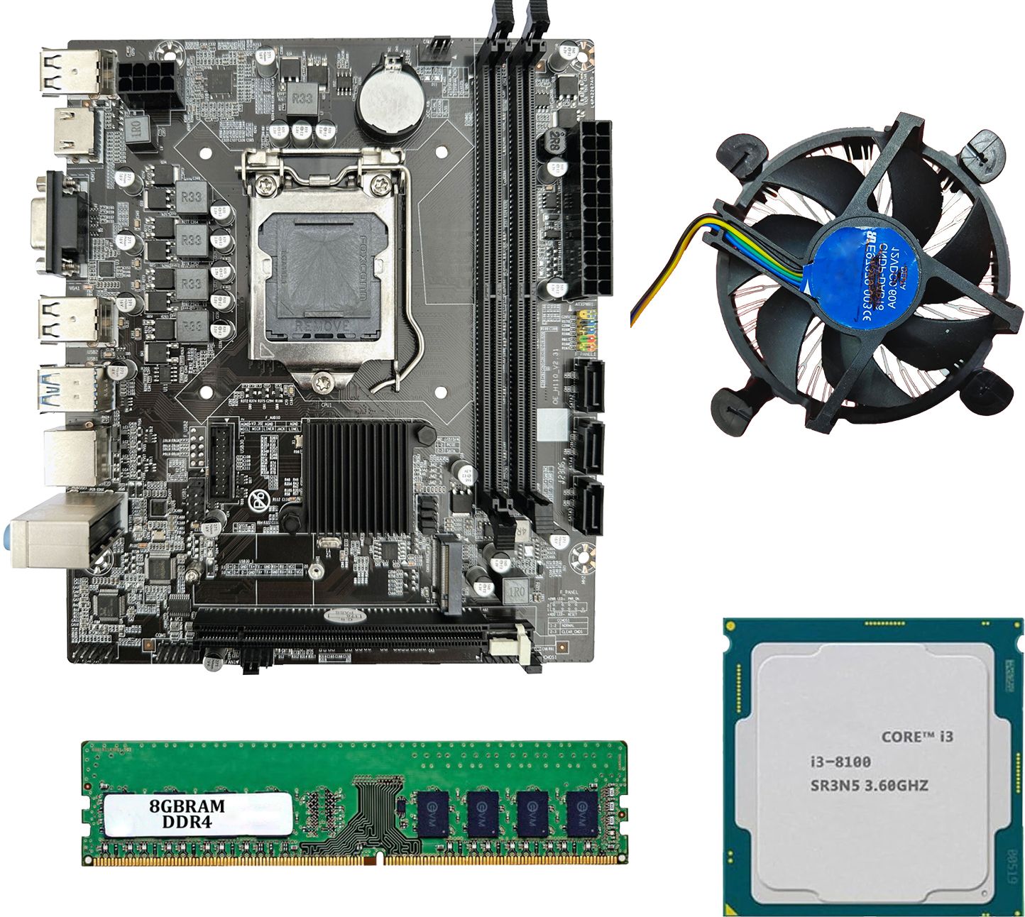 CPU WALA Z310 Motherboard Combo with Core i3 8th Gen I 8GB RAM I Fan Included LGA1151Socket Micro-ATX Intel H310 Chipset DDR4 Motherboard for Desktop-image-30