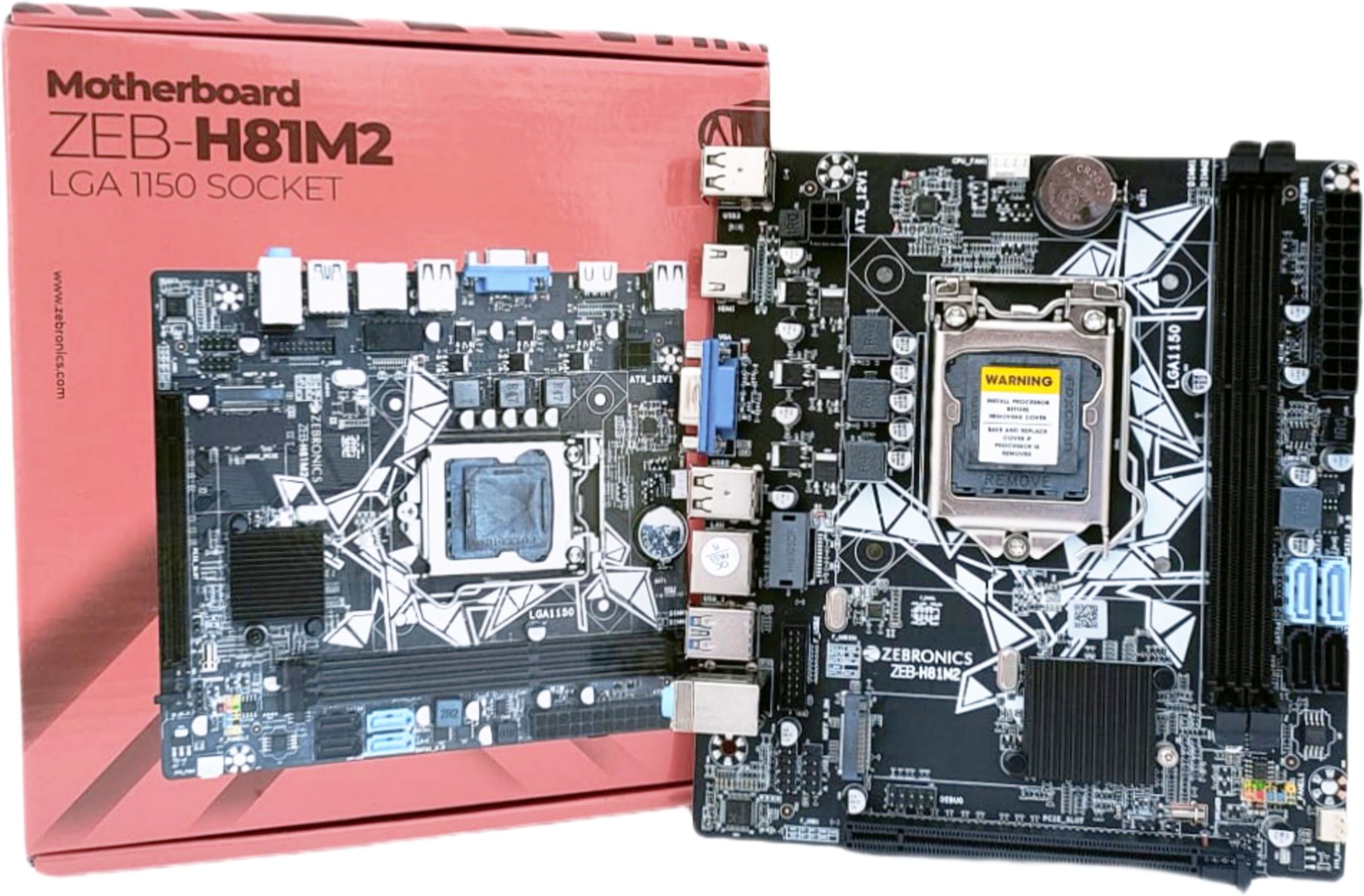 ZEBRONICS ZEB-H81M2 LGA 1150Socket Micro-ATX Intel H81 Express Chipset DDR3 Motherboard for Desktop
