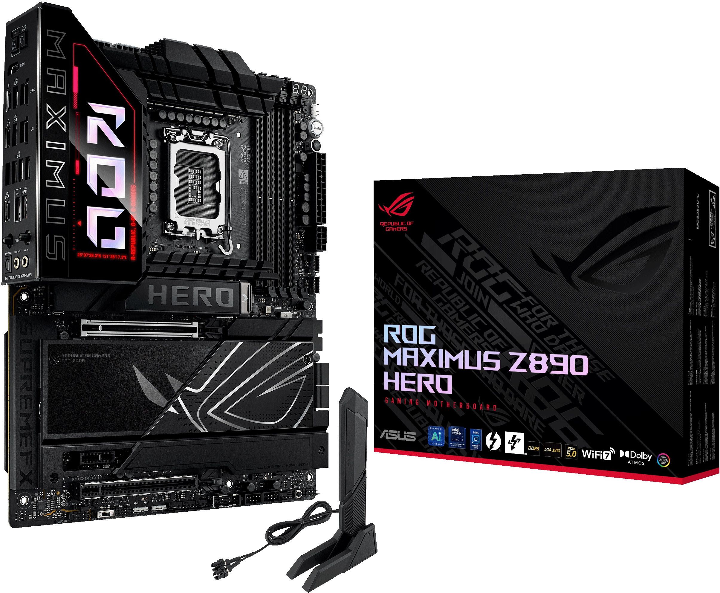 ASUS ROG Maximus Z890 Hero LGA 1851Socket ATX Intel Z890 Chipset DDR5 Motherboard for Desktop-image-0
