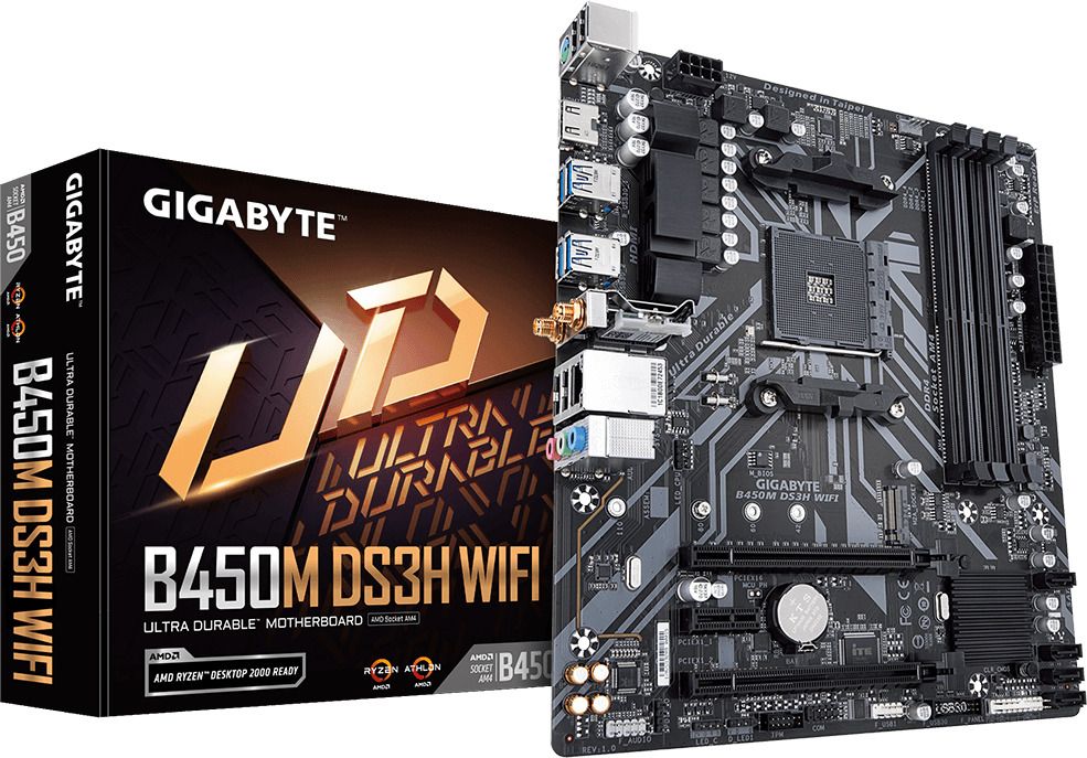 GIGABYTE B450M-DS3H Wifi AM4Socket Micro-ATX AMD B450 Chipset DDR4 Motherboard for Desktop