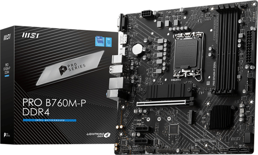 MSI PRO B760M-P I m-ATX I Socket LGA 1700 I DDR4 Gaming LGA 1700Socket Micro-ATX Intel B760 Chipset DDR4 Motherboard for Desktop image 1