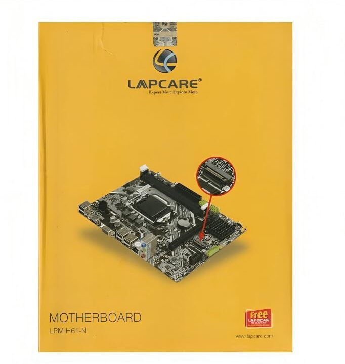 LAPCARE LPMH61-N LGA 1155Socket ATX Intel H61 Chipset DDR3 Motherboard for Desktop