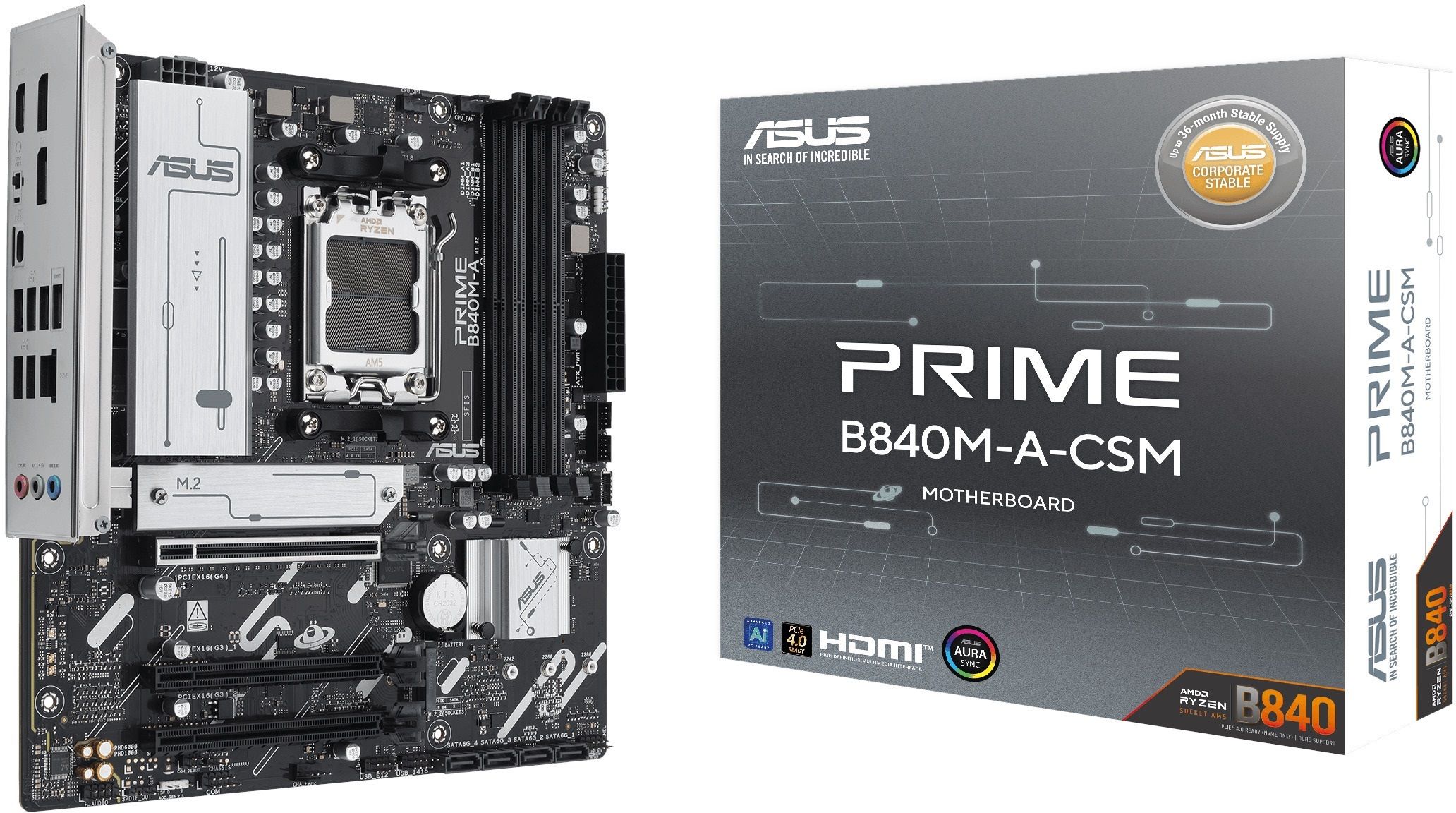 ASUS PRIME B840M-A-CSM AM5Socket Micro-ATX AMD B840 Chipset DDR5 Motherboard for Desktop-image-15