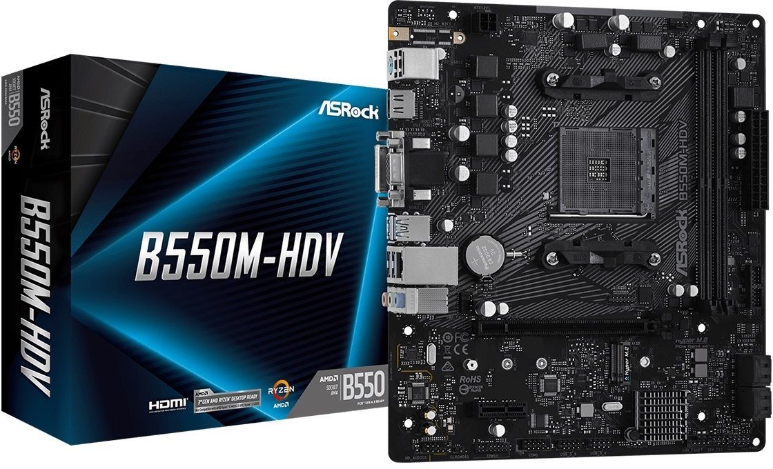 ASRock B550M HDV AM4Socket Micro-ATX AMD B550 Chipset DDR4 Motherboard for Desktop-image-10