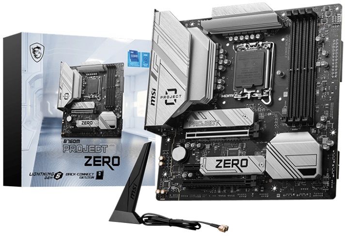 MSI B760M PROJECT ZERO LGA 1700Socket Micro-ATX Intel B760 Chipset DDR5 Motherboard for Desktop-image-8