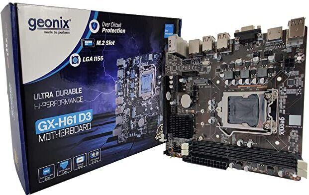GEONIX Geonix_H61 LGA 1155Socket Micro-ATX Intel H61 Chipset DDR3 Motherboard for Desktop