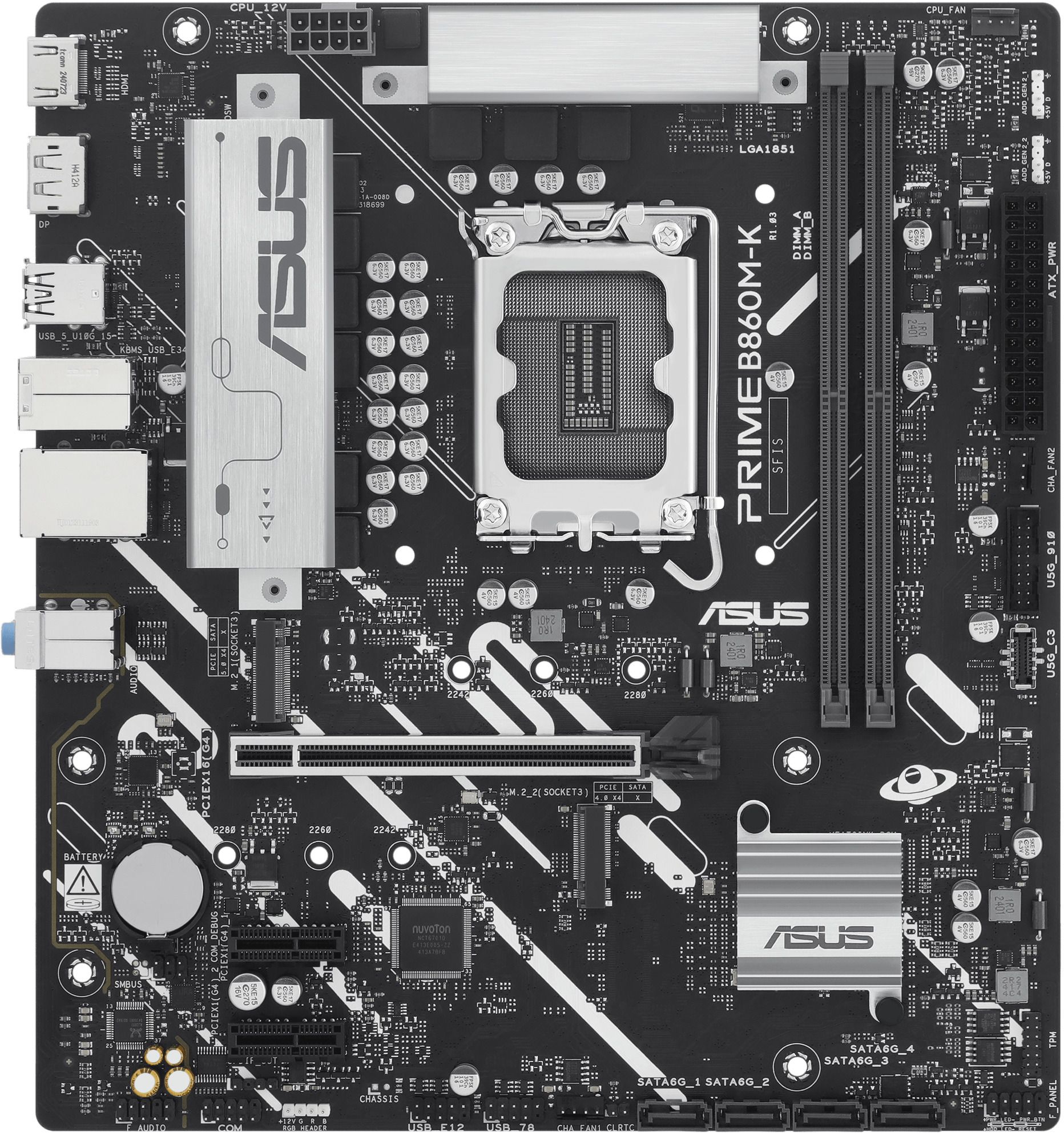 ASUS PRIME B860M-K-CSM LGA1851 RL-ILMSocket Mini-ATX Intel B860 Chipset DDR5 Motherboard for Desktop-image-37