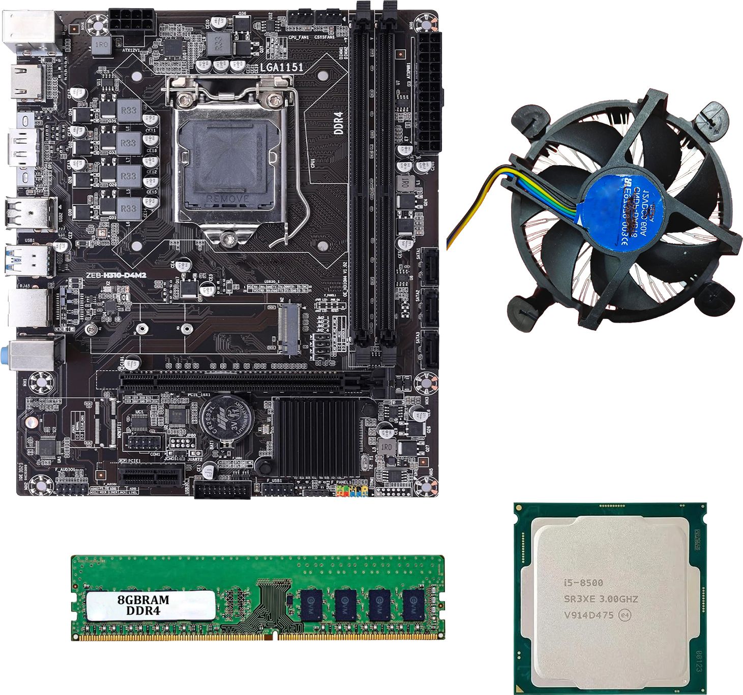 CPU WALA Z310 Motherboard Combo with i5 8th Gen (8500 3.20 GHz) 8GB RAM and Cooling Fan LGA1151Socket Micro-ATX Intel H310 Chipset DDR4 Motherboard for Desktop-image-29