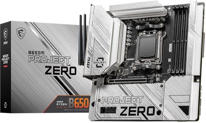 MSI B650M PROJECT ZERO AM5Socket Micro-ATX AMD B650 Chipset DDR5 Motherboard for Desktop-image-4