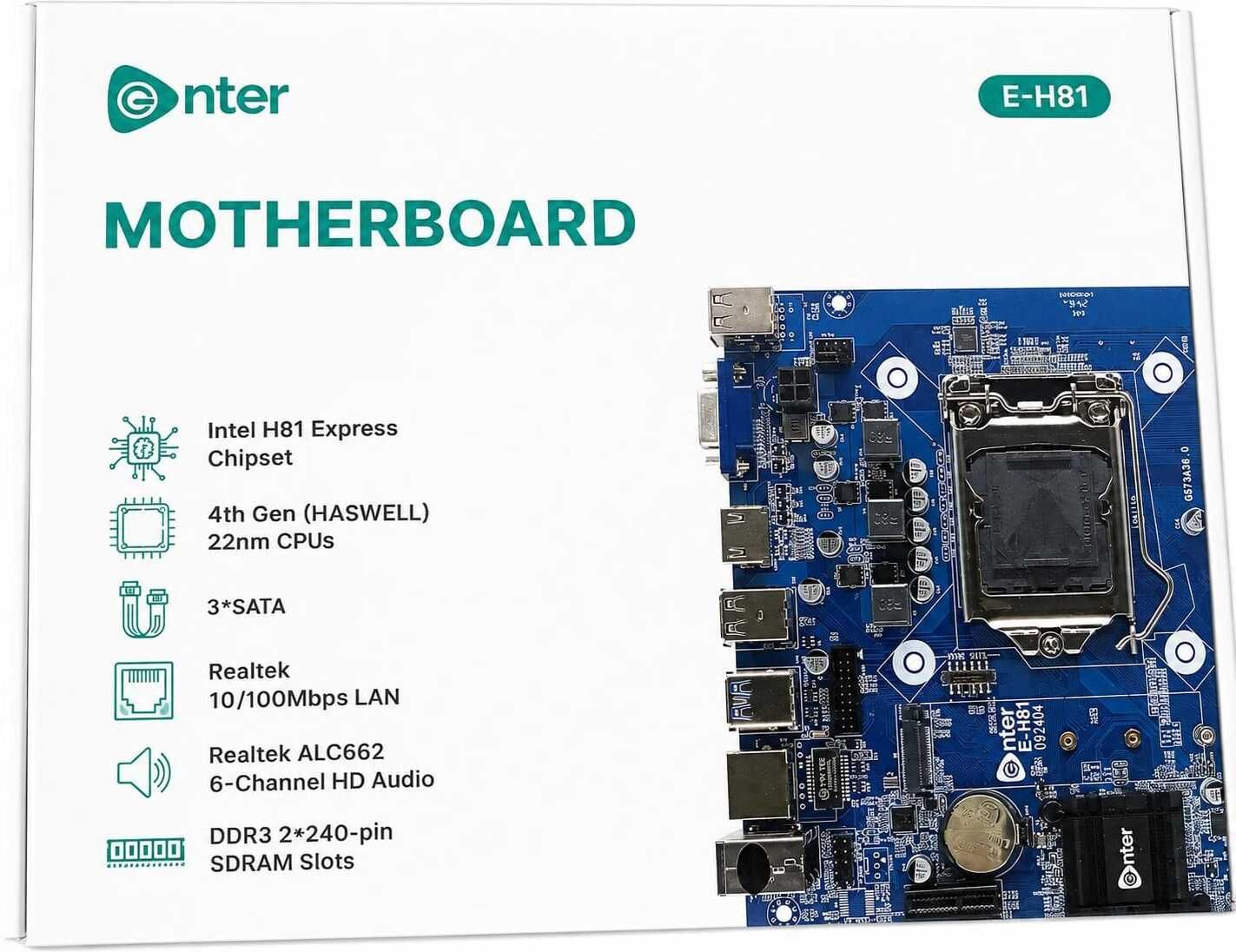 RAJPUT Enter E-H81 LGA 1150Socket ATX Intel H81 Express Chipset DDR3 Motherboard for Desktop-picture-15