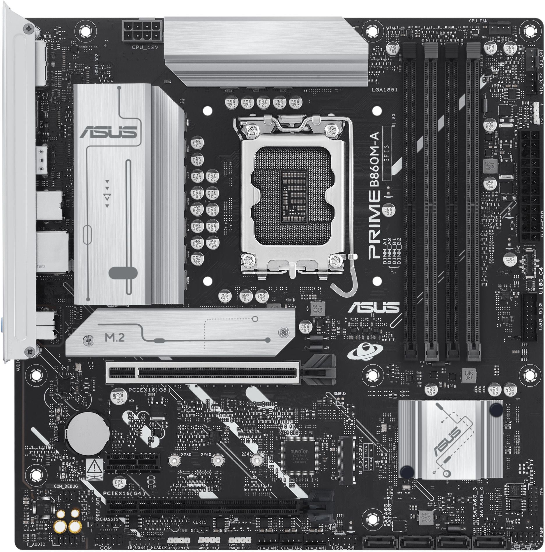ASUS PRIME B860M-A-CSM LGA1851 RL-ILMSocket Mini-ATX Intel B860 Chipset DDR5 Motherboard for Desktop-image-39