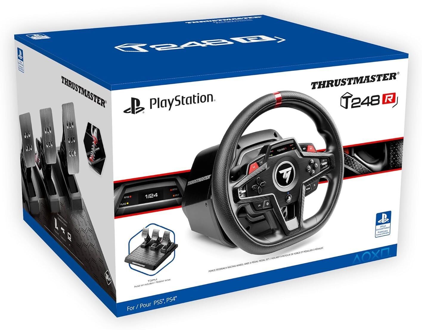 THRUSTMASTER T248-R Force Feedback Racing Wheel with Magnetic Pedals, for PS5 / PS4 / PC Motion Controller-image-45