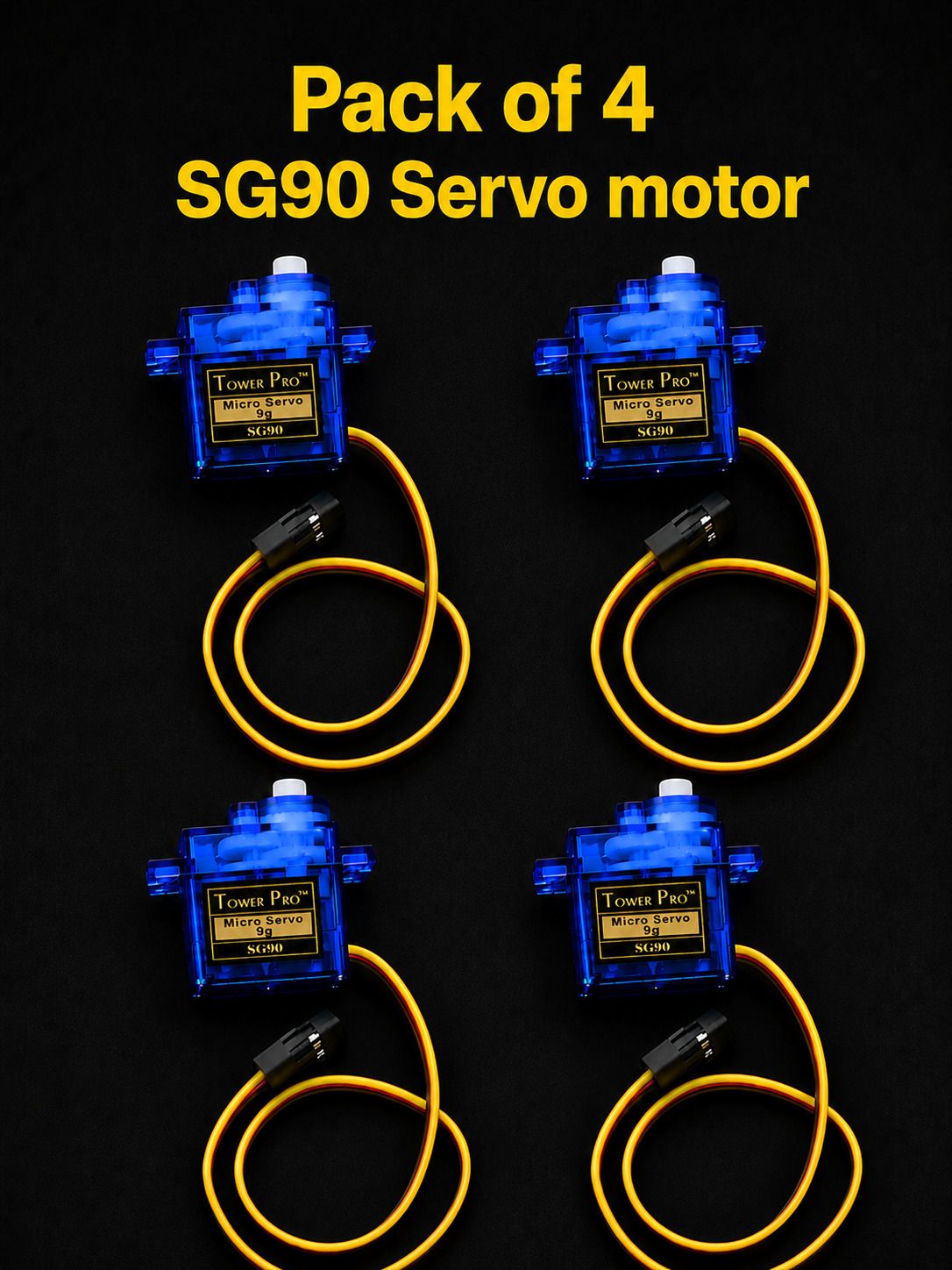 towerpro (Pack of 4) SG90 Micro 9g (180 Degree Rotation) Servo Motor-picture-21