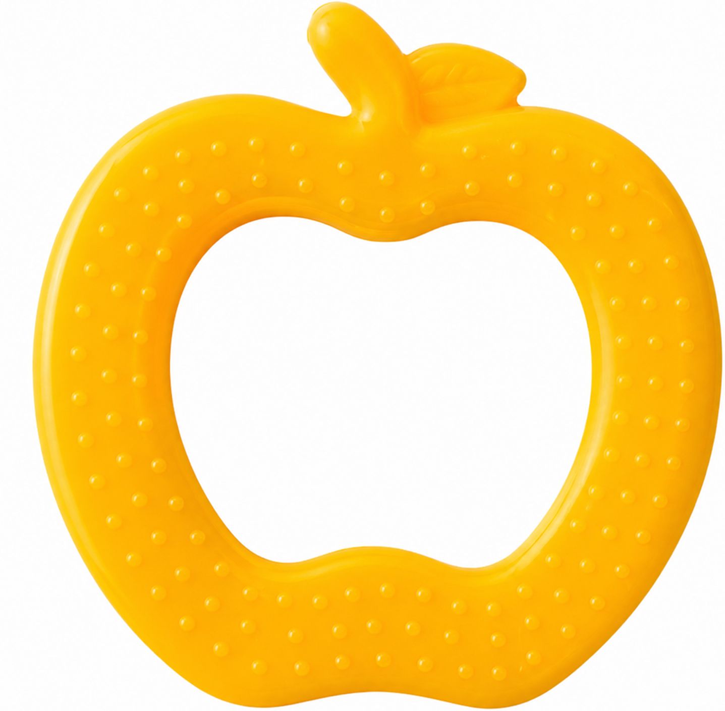 Apple Shape Baby Silicone Teether BPA Free Soft Chew Toy Yellow Teether-image-26
