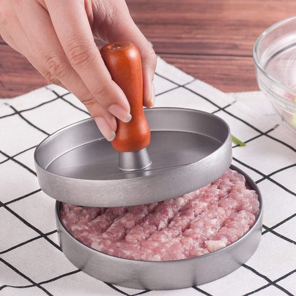 zlviya store Hot Adjustable Hamburger Patty Maker, Non Stick Patty Making Molds Manual Dough Press-picture-29