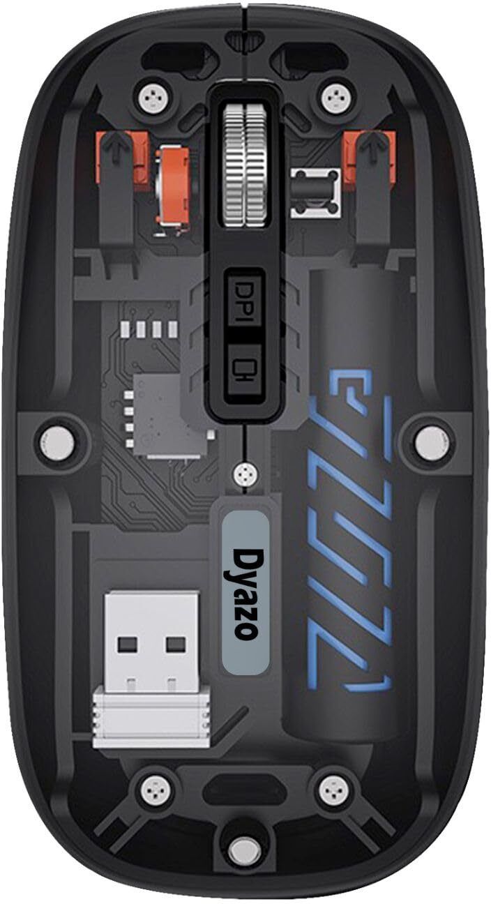 dayzo Dyazo Transparent Wireless Rechargeable Mouse Ambidextrous Optical Mouse-image-15