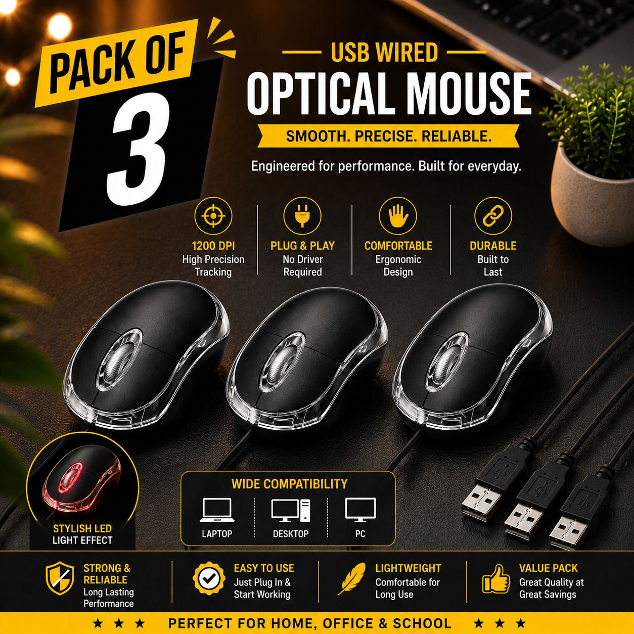 ABC Lighting Wired Right Handed Optical Mouse-picture-38