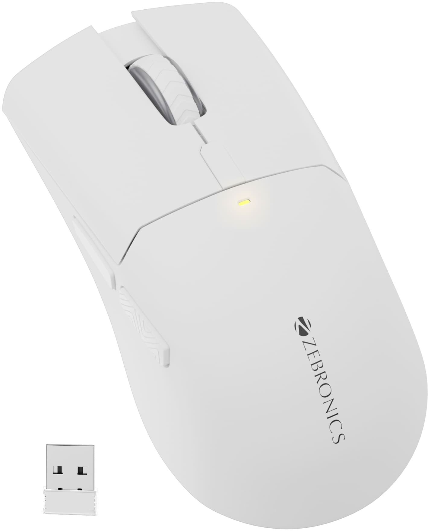 ZEBRONICS ZEB-BLANC 100 (White) Wireless Ergonomic Optical Mouse Rechargeable, 2400 DPI, 6 Buttons, Type-C Charging, USB Dongle with Bluetooth-picture-12