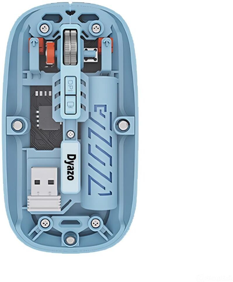 Dyazo Plus Transparent Wireless Mouse | Adjustable DPI with Dual Mode | Rechargeable Ambidextrous Optical Gaming Mouse-picture-23