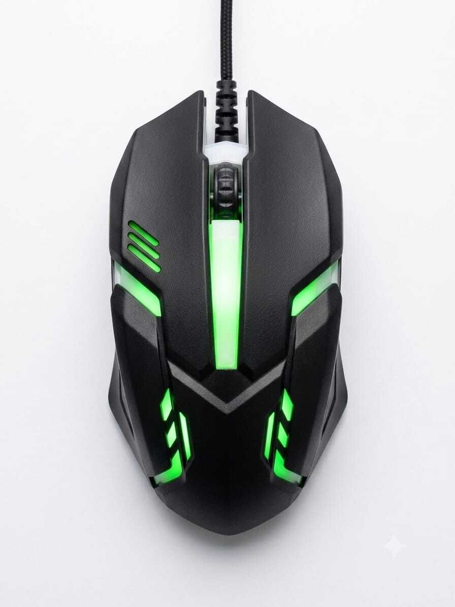 Etake High-Speed USB Wired Mouse 1200 DPI Optical Sensor, Plug & Play, Wired Ambidextrous Optical Gaming Mouse-image-2