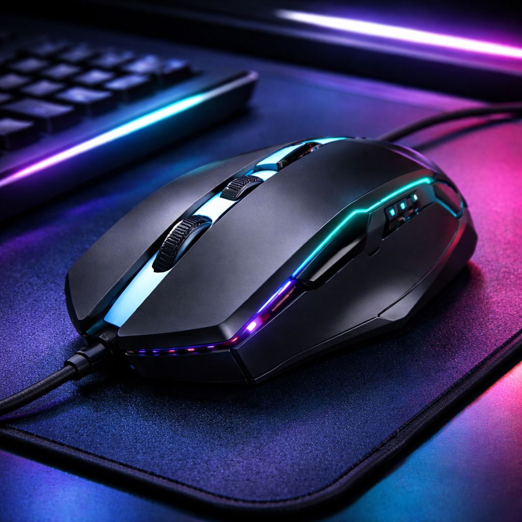 ABC USB Wired Gaming Mouse Ergonomic RGB Optical Mouse for PC Laptop Wired Right Handed Optical Gaming Mouse-image-12