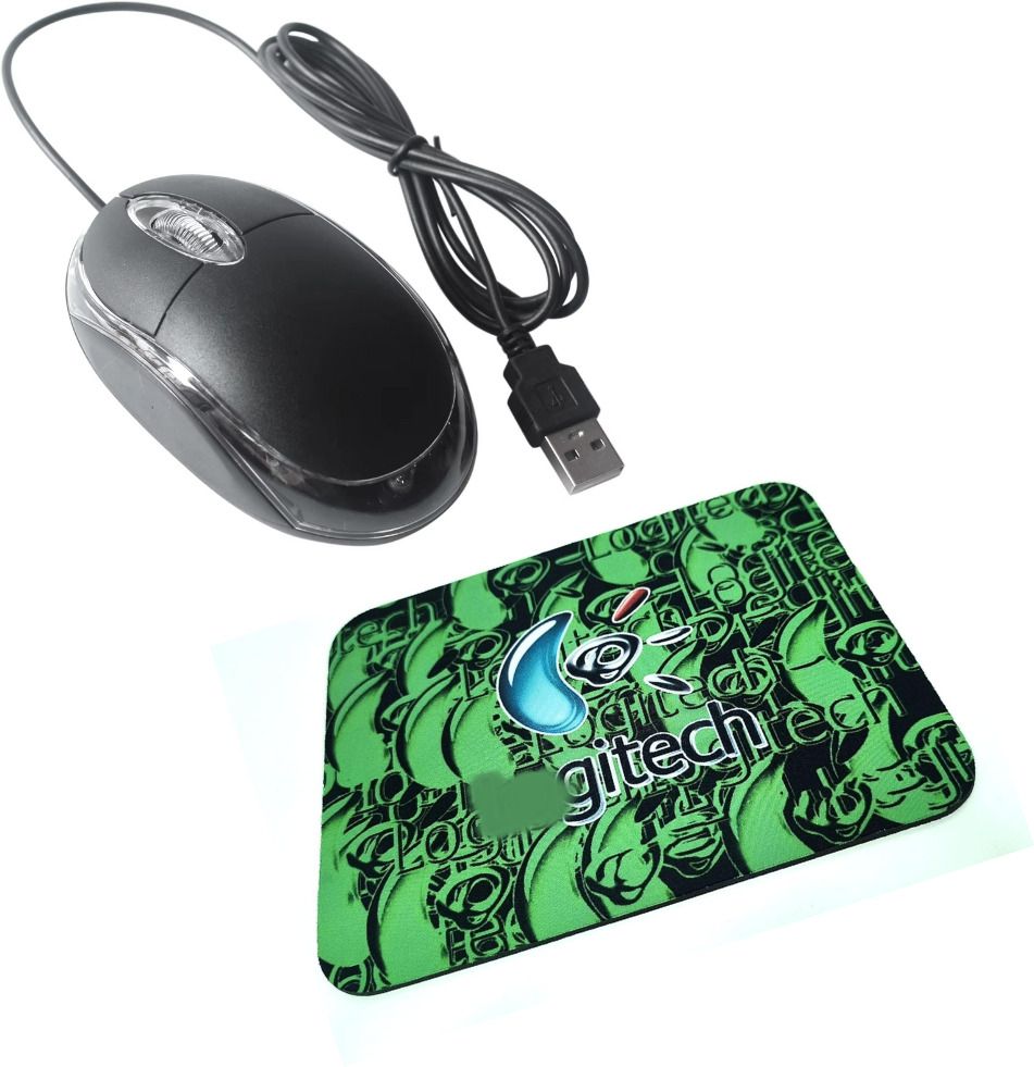 icall Combo USB Wired Mouse & MousePad Wired Ambidextrous Optical Mouse-image-45
