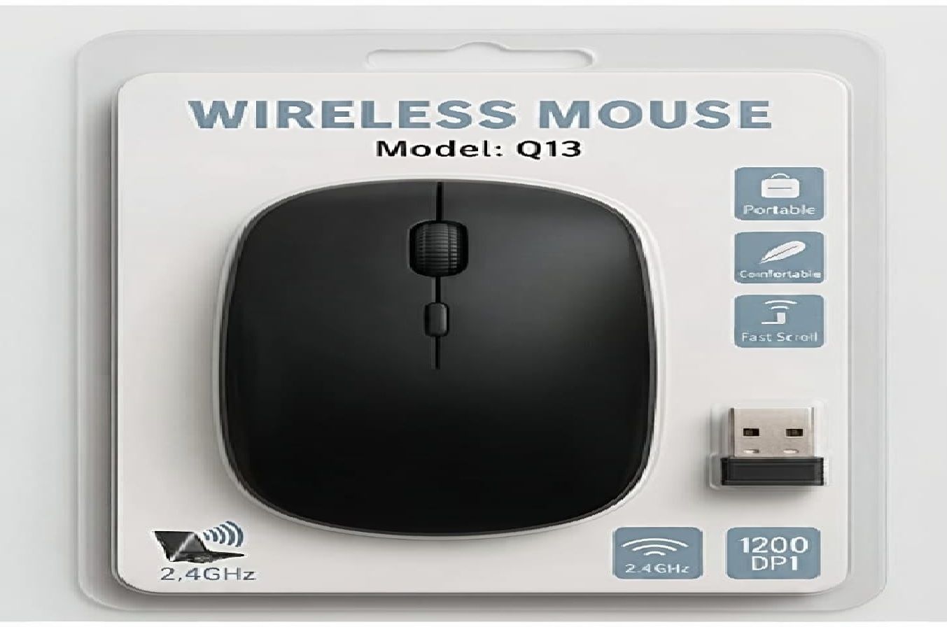 Rajguru q13 wireless mouse Wireless Ergonomic Optical Mouse With Bluetooth-picture-31