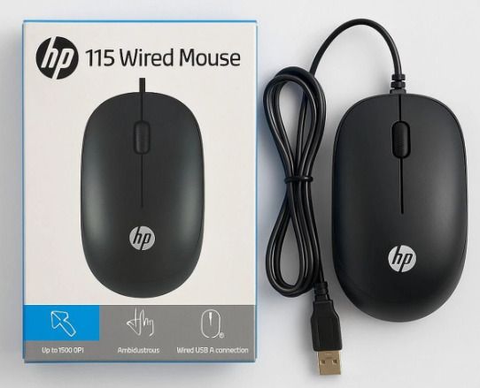 HP 115 USB Wired Ambidextrous Optical Mouse-picture-11